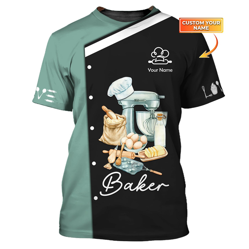 Summer Clothing Names - Custom Name Baker Graphic T Shirts