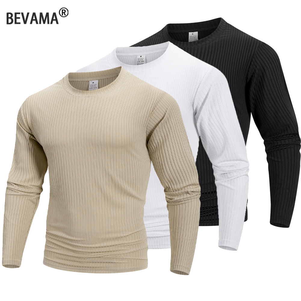 Summer Clothing Tops - Spring Summer Men's Crew Neck Long