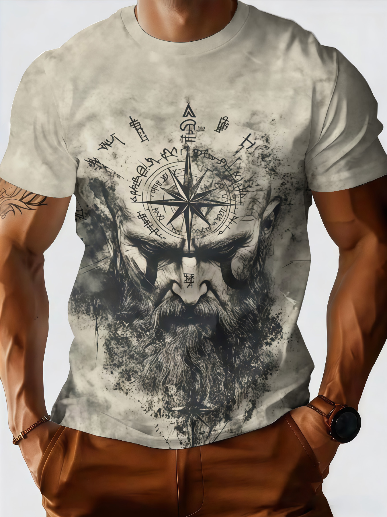 Summer Viking Clothing - Men's T-shirt Summer New O-neck Viking