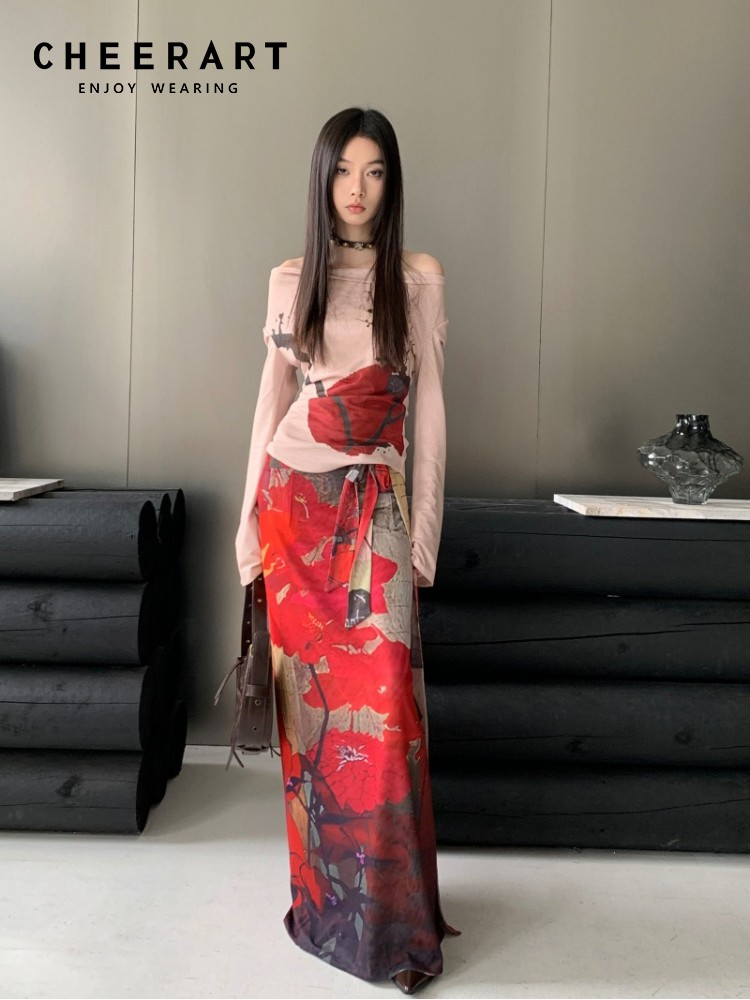 CHEERART Vintage Red Mesh Long - مراجعة Summer Clothing Wraps وسعره