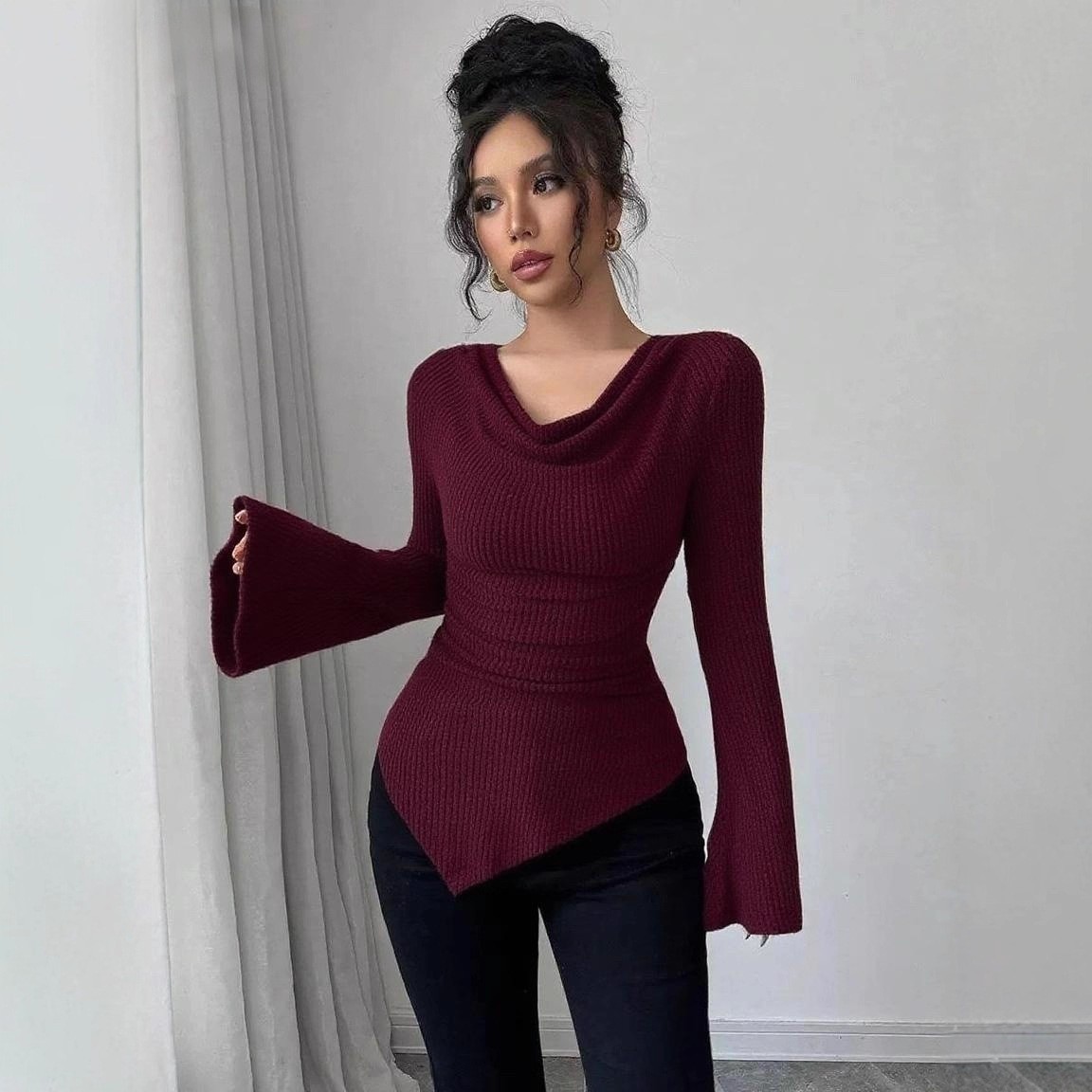 Women's Blouse Longsleeve Soli - مراجعة Off Shoulder Blouse وسعره