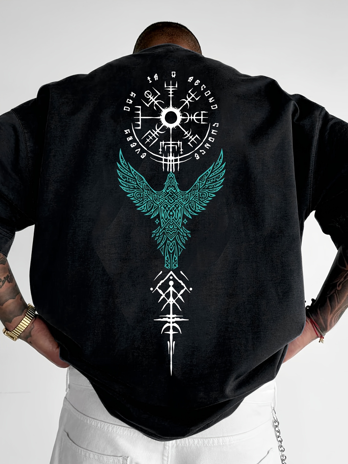 Norse Viking Raven and Rune Pr - مراجعة Summer Viking Clothing وسعره