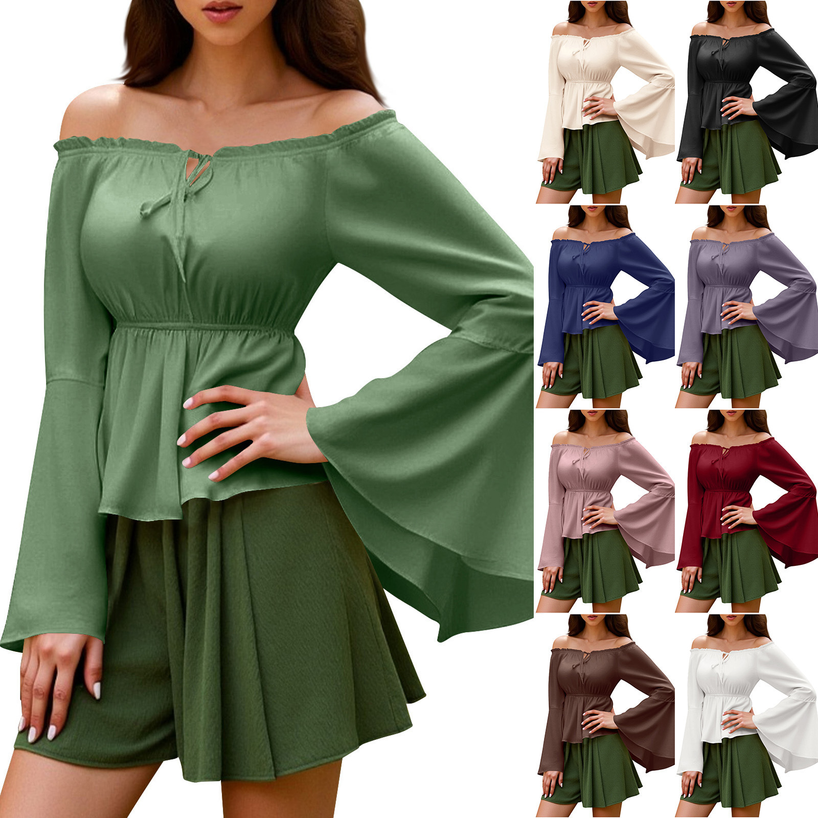 Womens Blouse Gothic Renaissan - مراجعة Off Shoulder Blouse وسعره