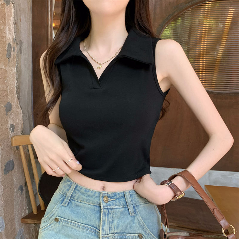 Polo Collar Vest Women's Summe - مراجعة Summer Clothing Drop وسعره