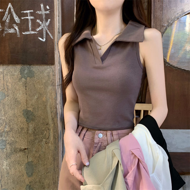 Polo Collar Vest Women's Summe - مراجعة Summer Clothing Drop وسعره