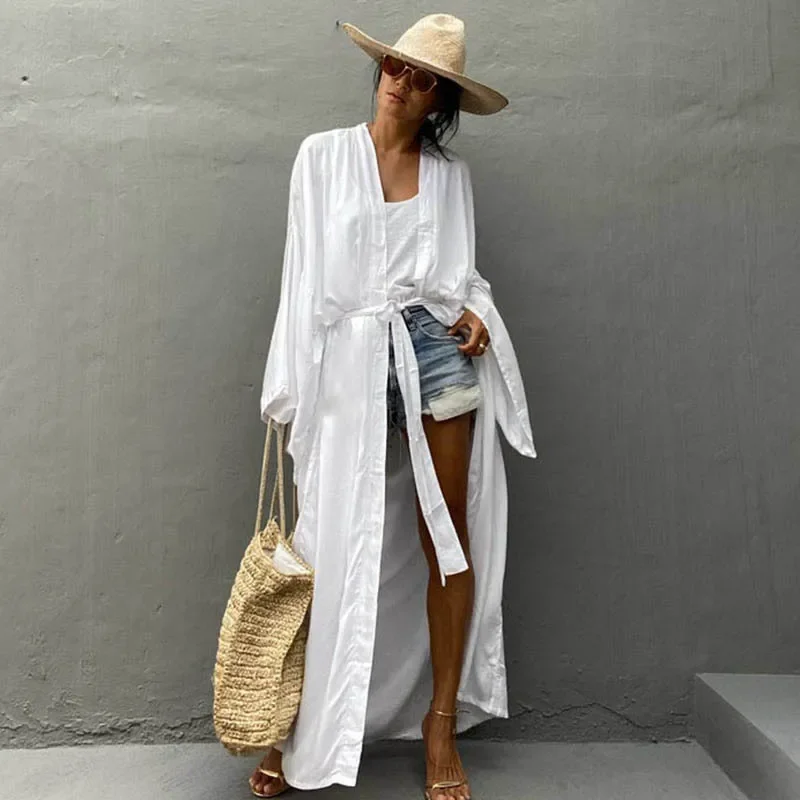Kimono Women Beach Wear Cover  - مراجعة Summer Clothing Wraps وسعره