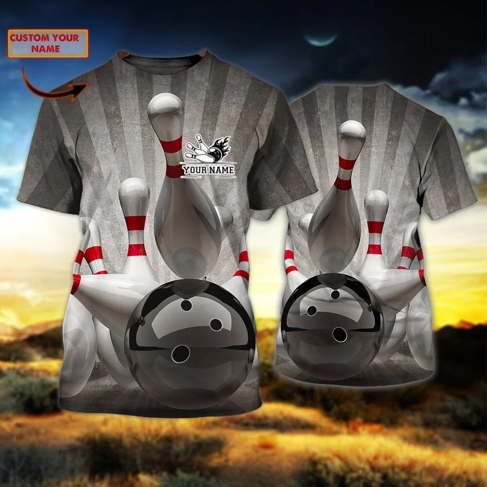 Bowling Personalized Men's T-S - مراجعة Summer Clothing Names وسعره