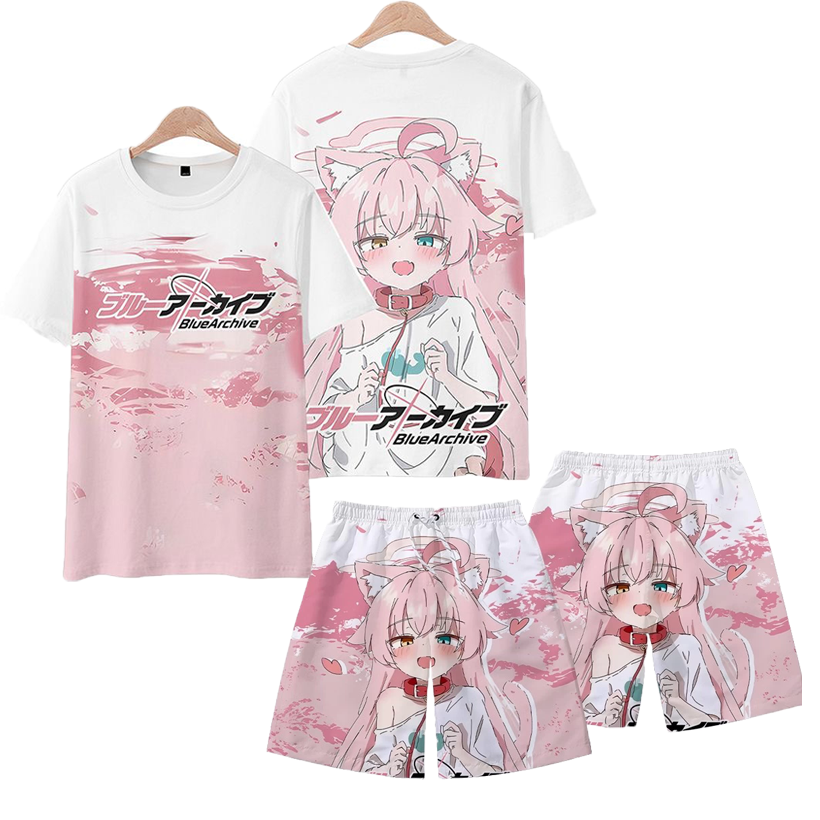 Men's Suits Anime Blue Archive - مراجعة Summer Clothing For Young Men وسعره