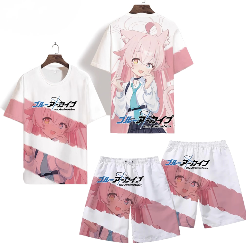 Men's Suits Anime Blue Archive - مراجعة Summer Clothing For Young Men وسعره