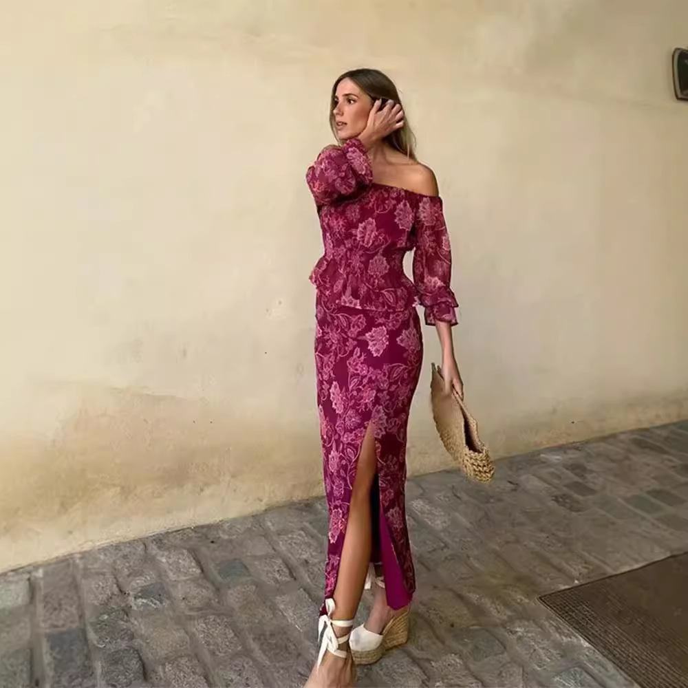 Women's Fashion Printed Off-Sh - مراجعة Off Shoulder Blouse وسعره