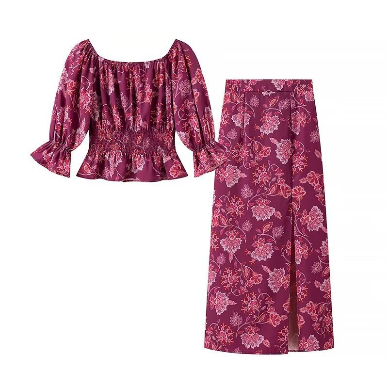Women's Fashion Printed Off-Sh - مراجعة Off Shoulder Blouse وسعره