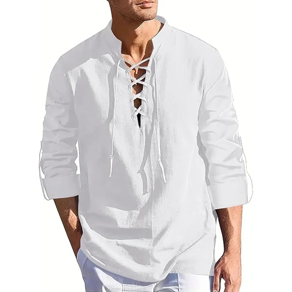 Men's Renaissance Shirt Pirate - مراجعة Summer Viking Clothing وسعره