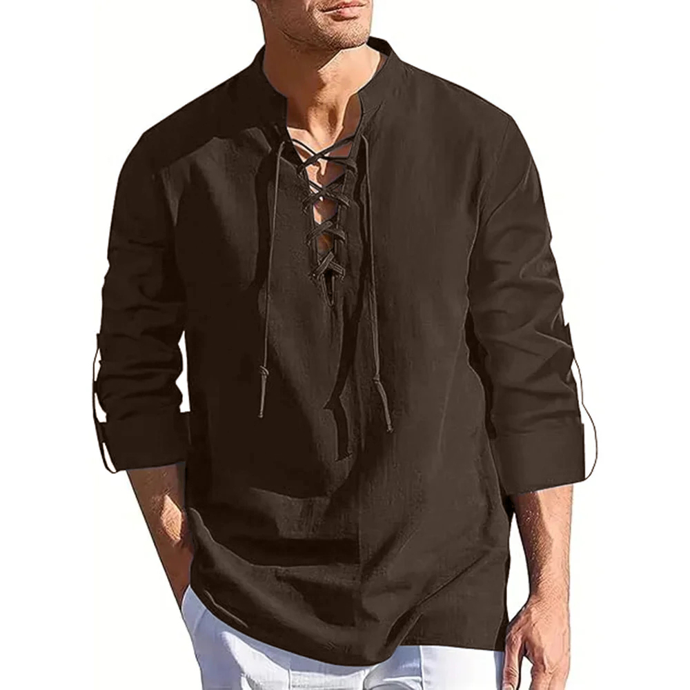 Men's Renaissance Shirt Pirate - مراجعة Summer Viking Clothing وسعره