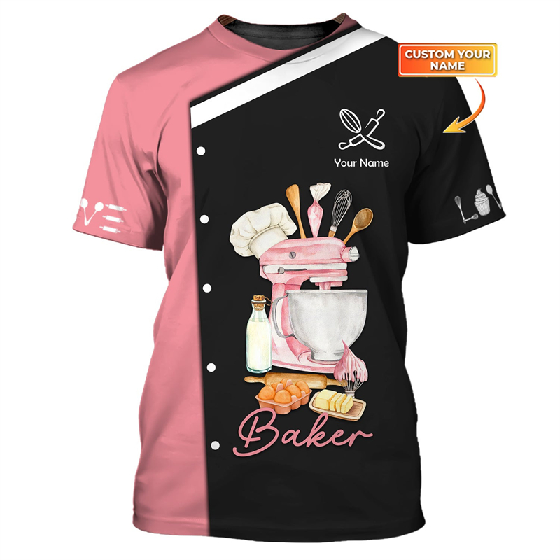 Custom Name Baker Graphic T Sh - مراجعة Summer Clothing Names وسعره