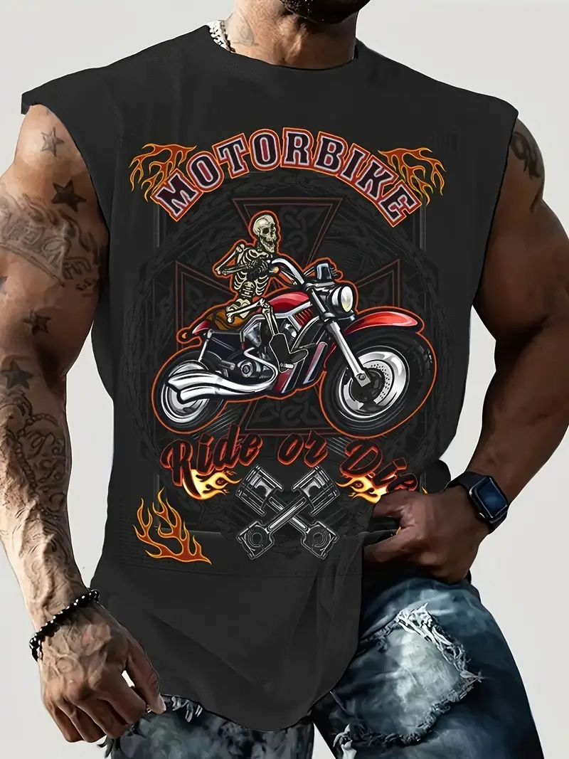 Summer New Men's Vest T-shirt  - مراجعة Summer Viking Clothing وسعره