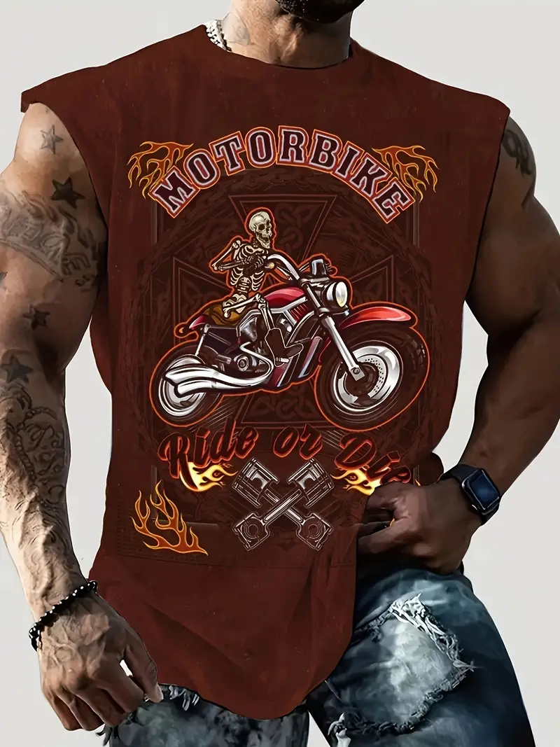 Summer New Men's Vest T-shirt  - مراجعة Summer Viking Clothing وسعره