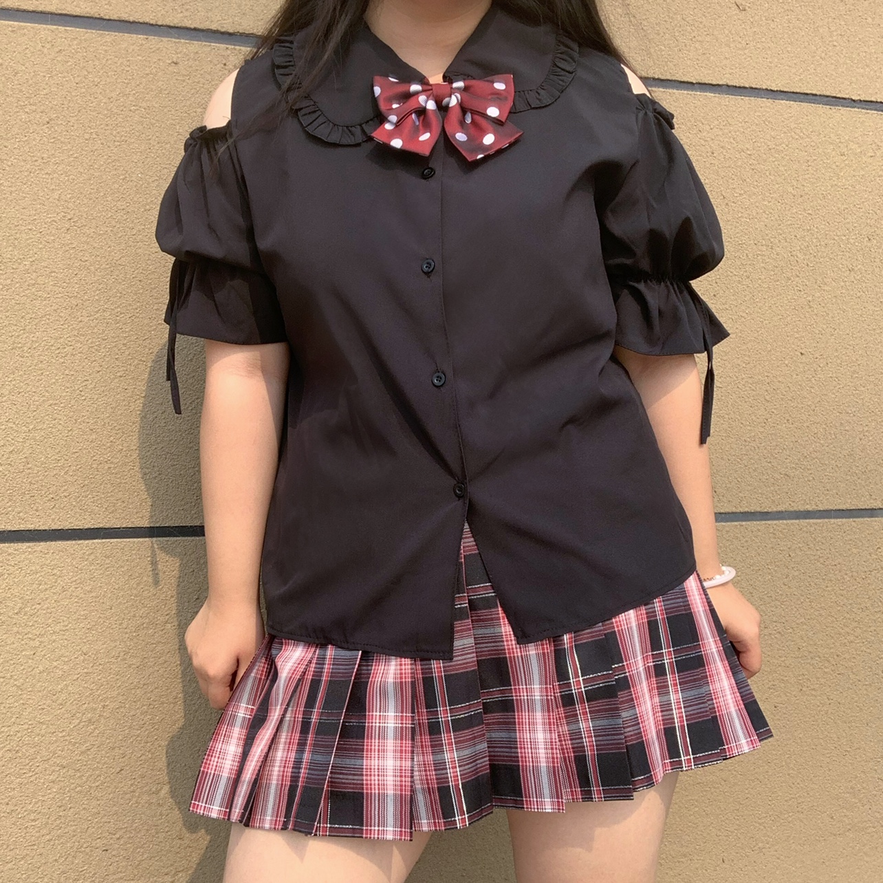 Large Size Jk Uniform Off-the- - مراجعة Off Shoulder Blouse وسعره