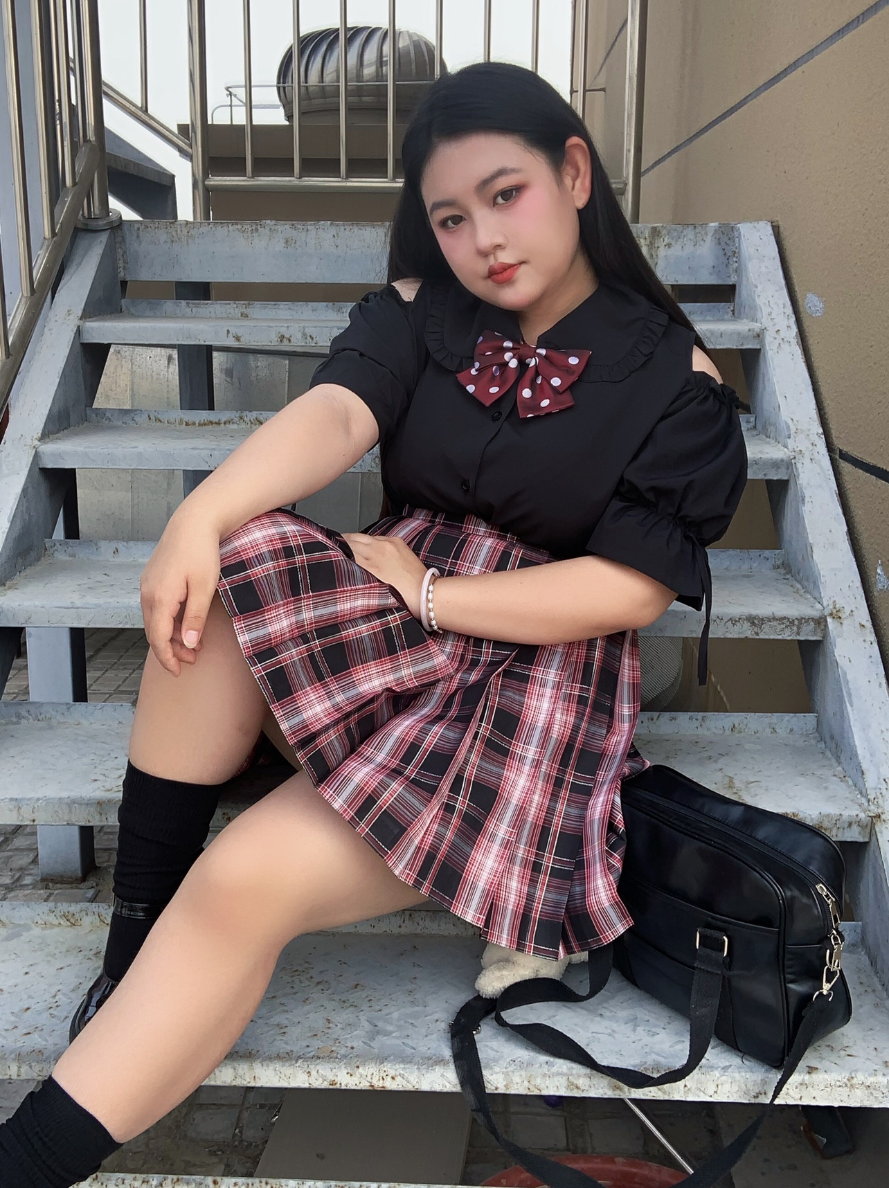 Large Size Jk Uniform Off-the- - مراجعة Off Shoulder Blouse وسعره