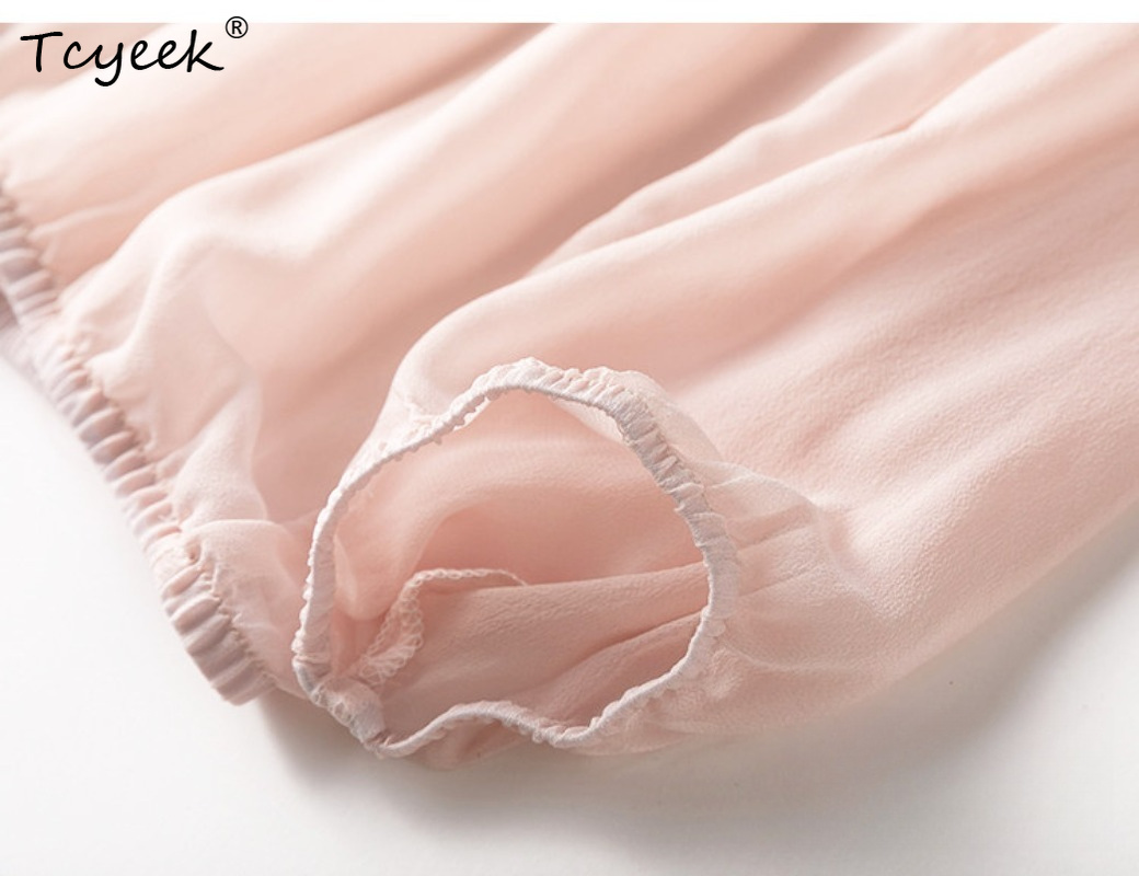 Tcyeek 100% Real Mulberry Silk - مراجعة Summer Clothing Tops وسعره