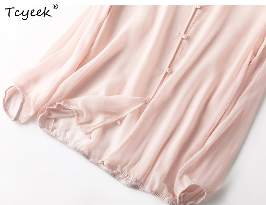 Tcyeek 100% Real Mulberry Silk - مراجعة Summer Clothing Tops وسعره