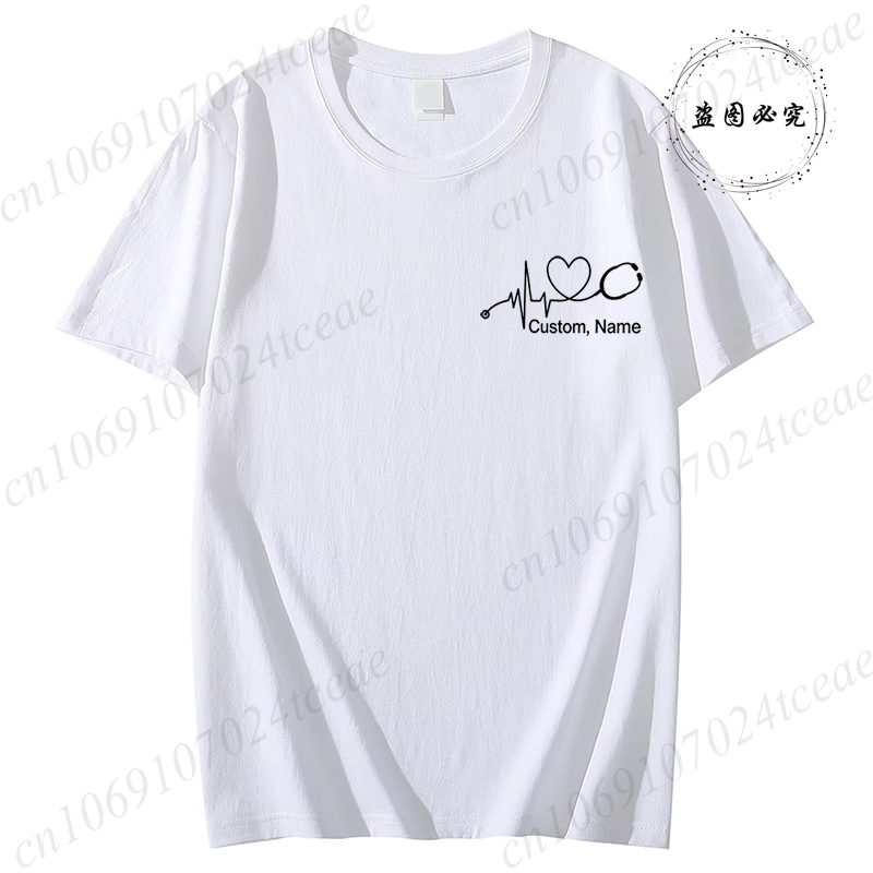 Custom Name Nurse Shirt Stetho - مراجعة Summer Clothing Names وسعره