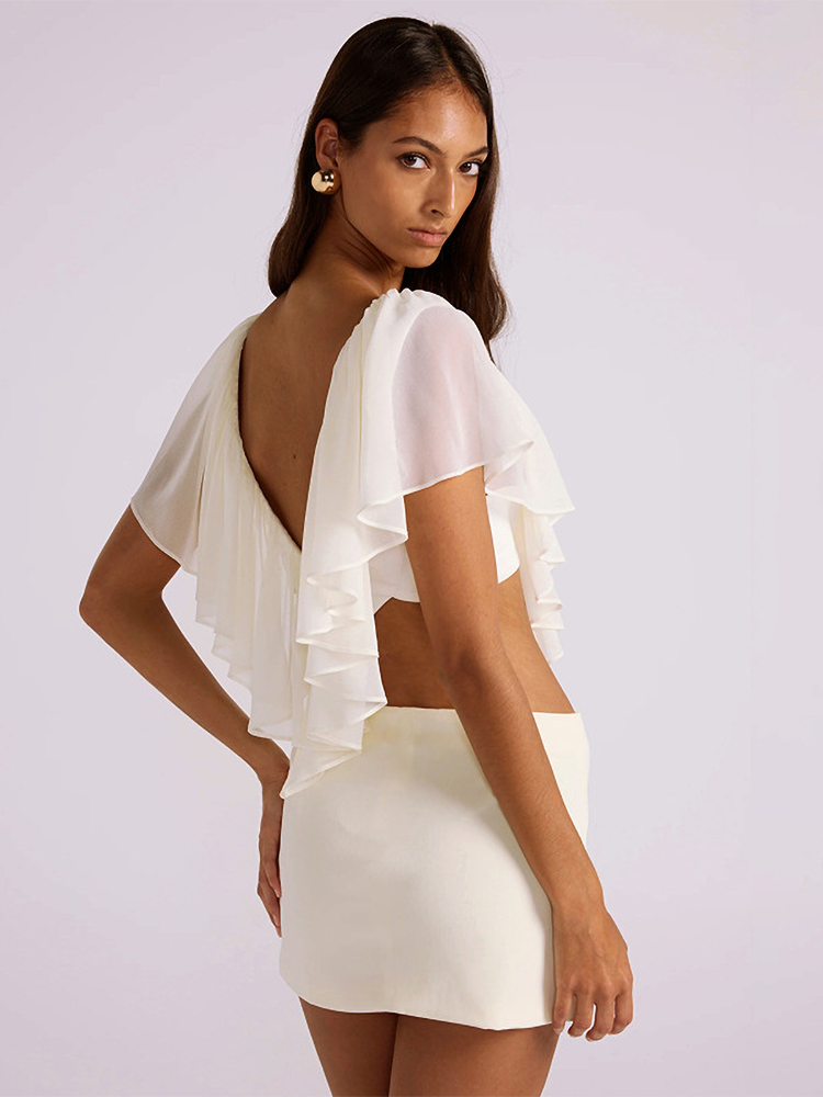 Absobe Women Chiffon Ruffle Mi - مراجعة Summer Clothing Vacation وسعره