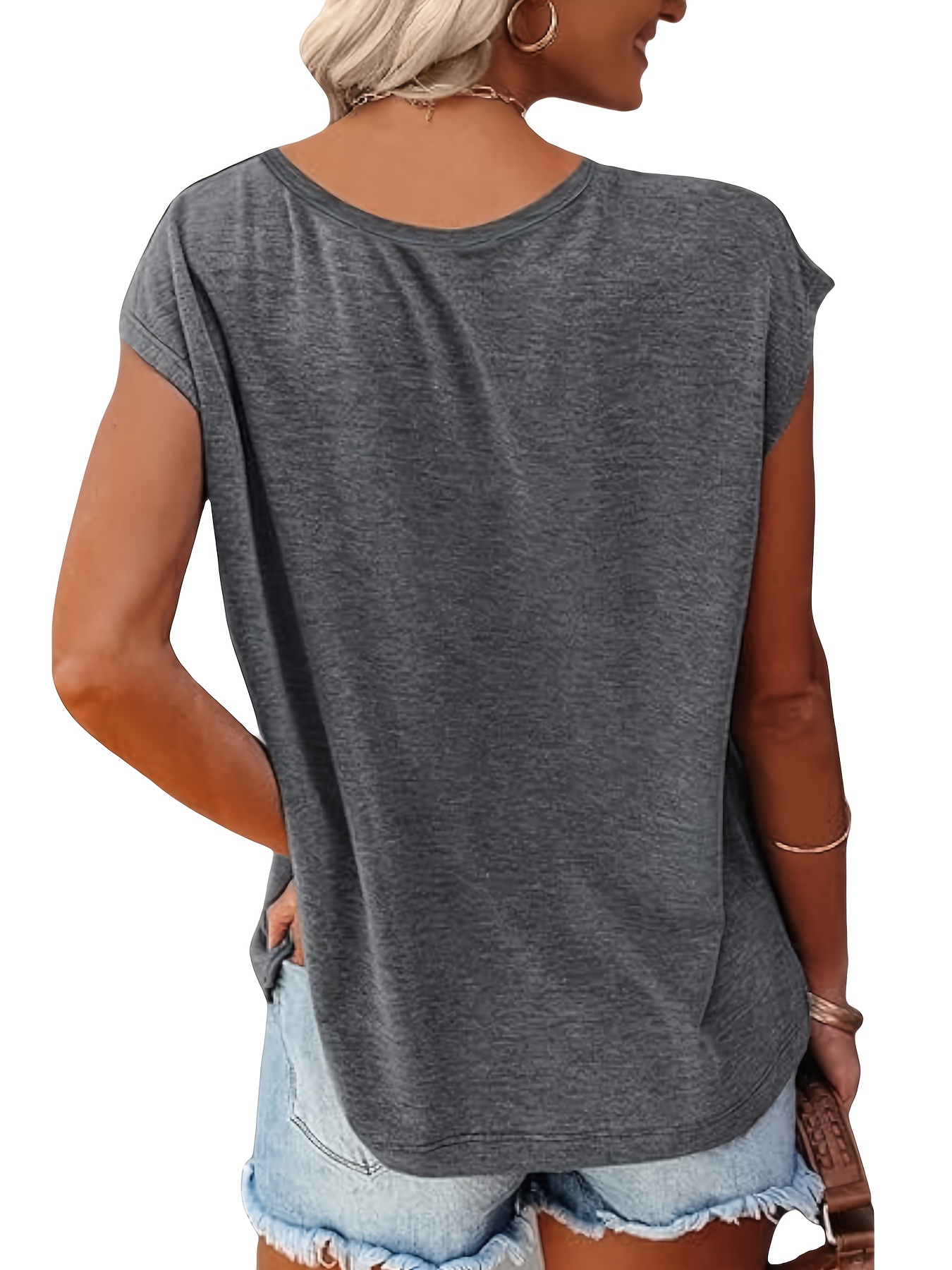 3-Pack of Solid Color V-Neck C - مراجعة Summer Clothing Drop وسعره