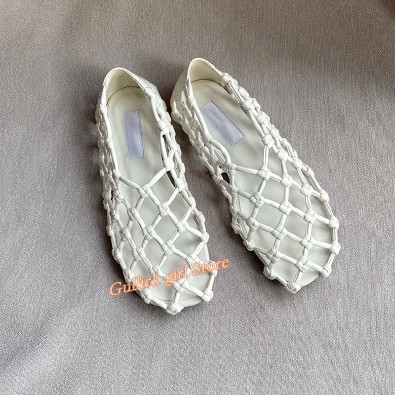 French Woven Mesh Hollow flat  - مراجعة Summer Clothing Sale وسعره