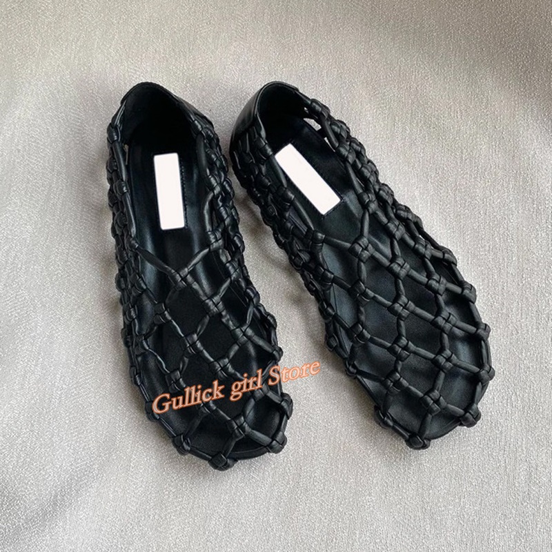 French Woven Mesh Hollow flat  - مراجعة Summer Clothing Sale وسعره