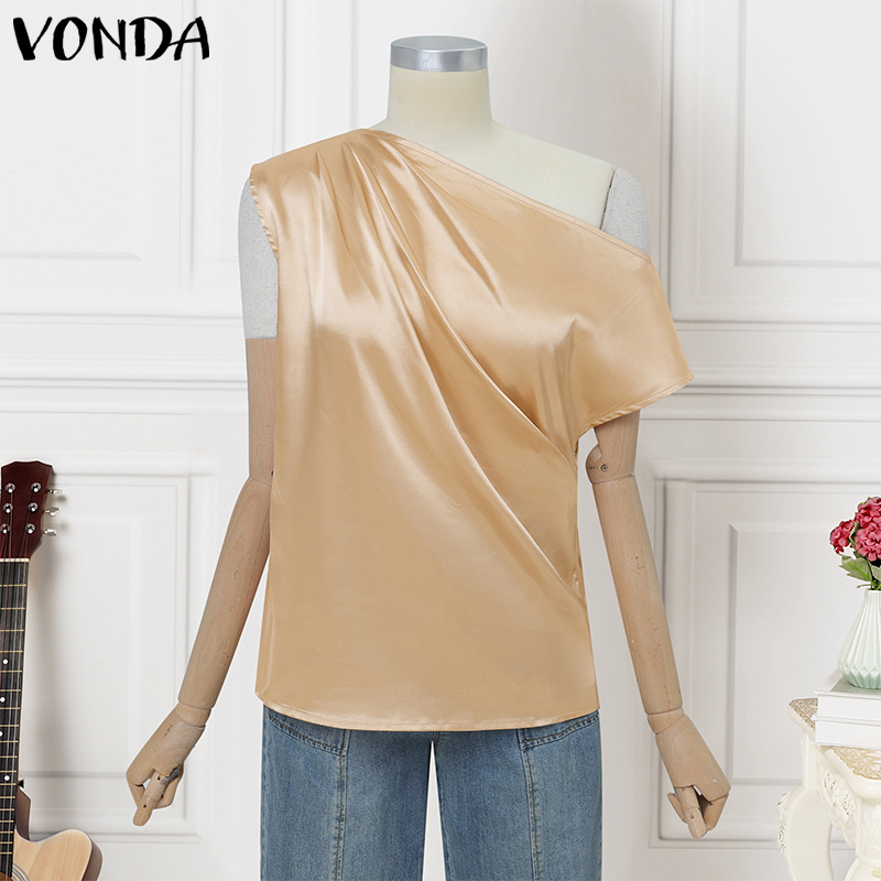 Plus Size 5XL VONDA Women Blou - مراجعة Off Shoulder Blouse وسعره