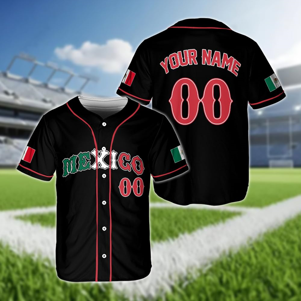 Hot Mexican Flag Baseball Jers - مراجعة Summer Clothing Names وسعره