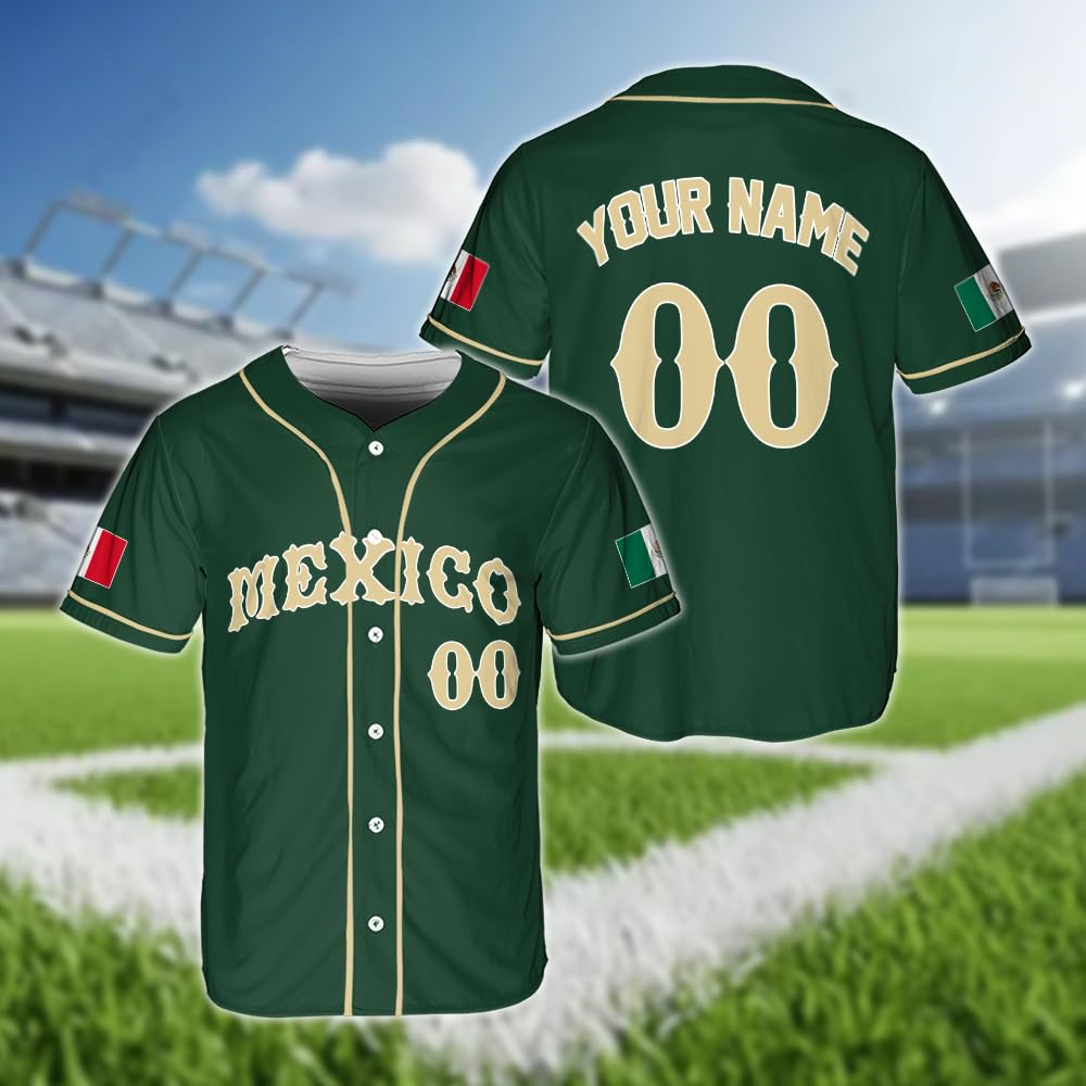 Hot Mexican Flag Baseball Jers - مراجعة Summer Clothing Names وسعره