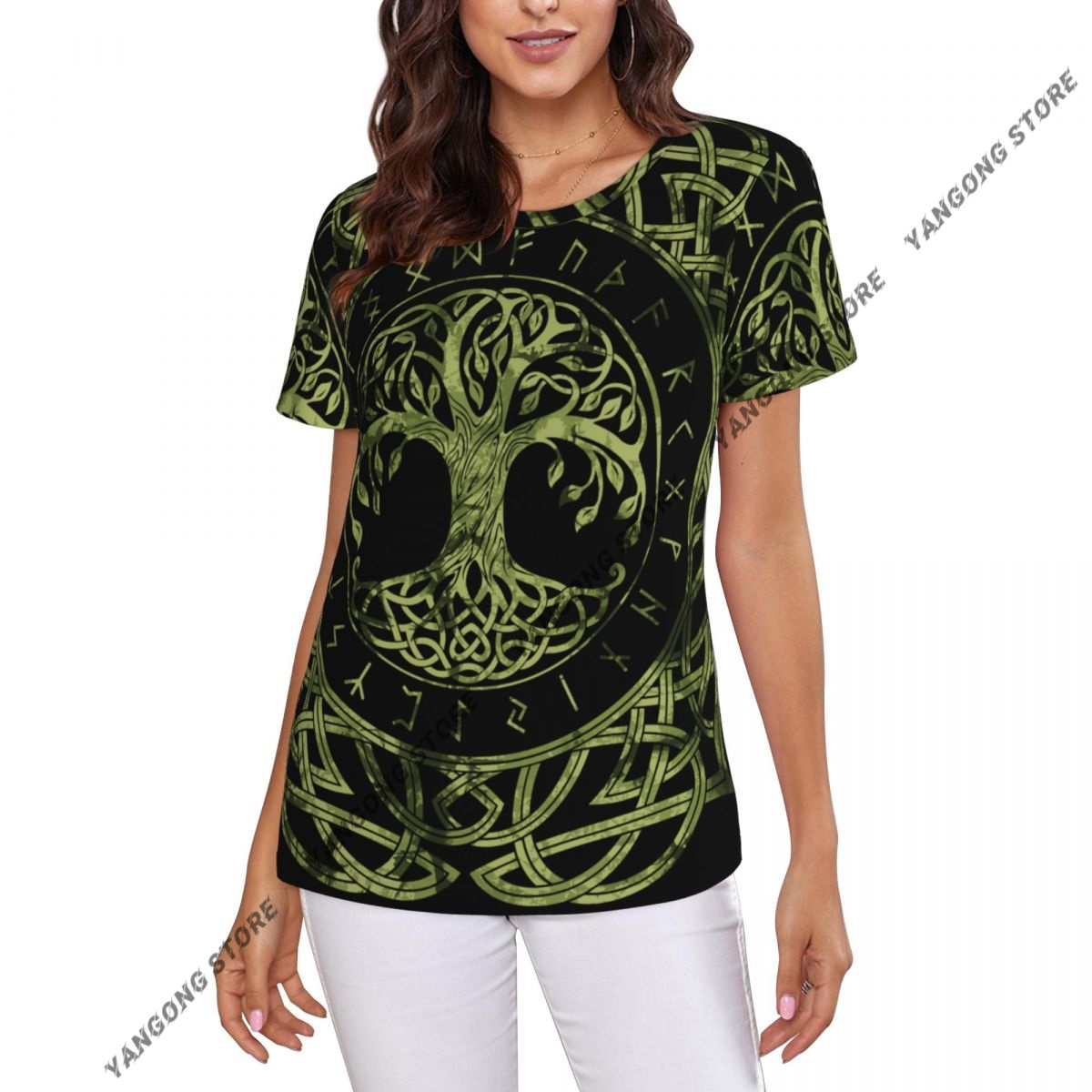 Women's T-shirt Norse Nordic V - مراجعة Summer Viking Clothing وسعره