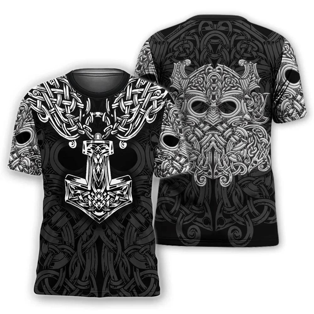 Viking Myth Valhalla Totem T-s - مراجعة Summer Viking Clothing وسعره