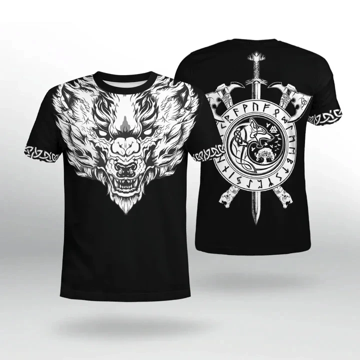 Viking Myth Valhalla Totem T-s - مراجعة Summer Viking Clothing وسعره