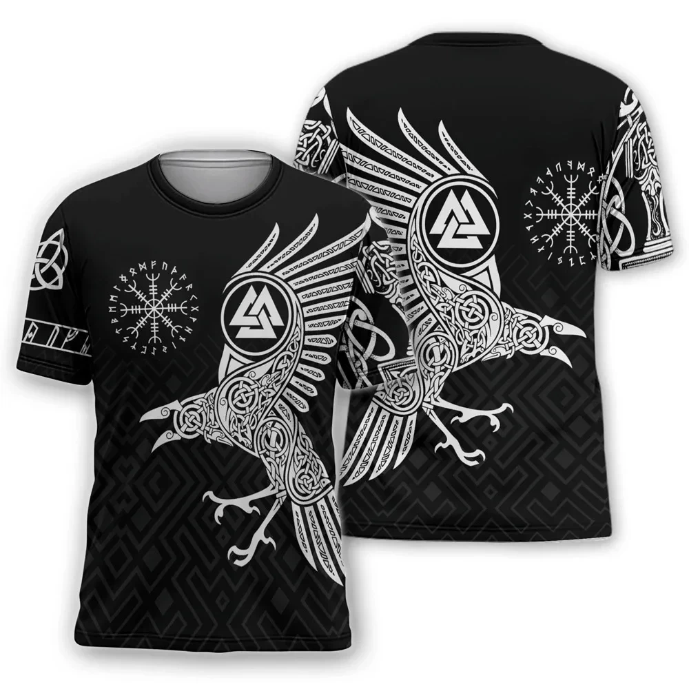 Viking Myth Valhalla Totem T-s - مراجعة Summer Viking Clothing وسعره