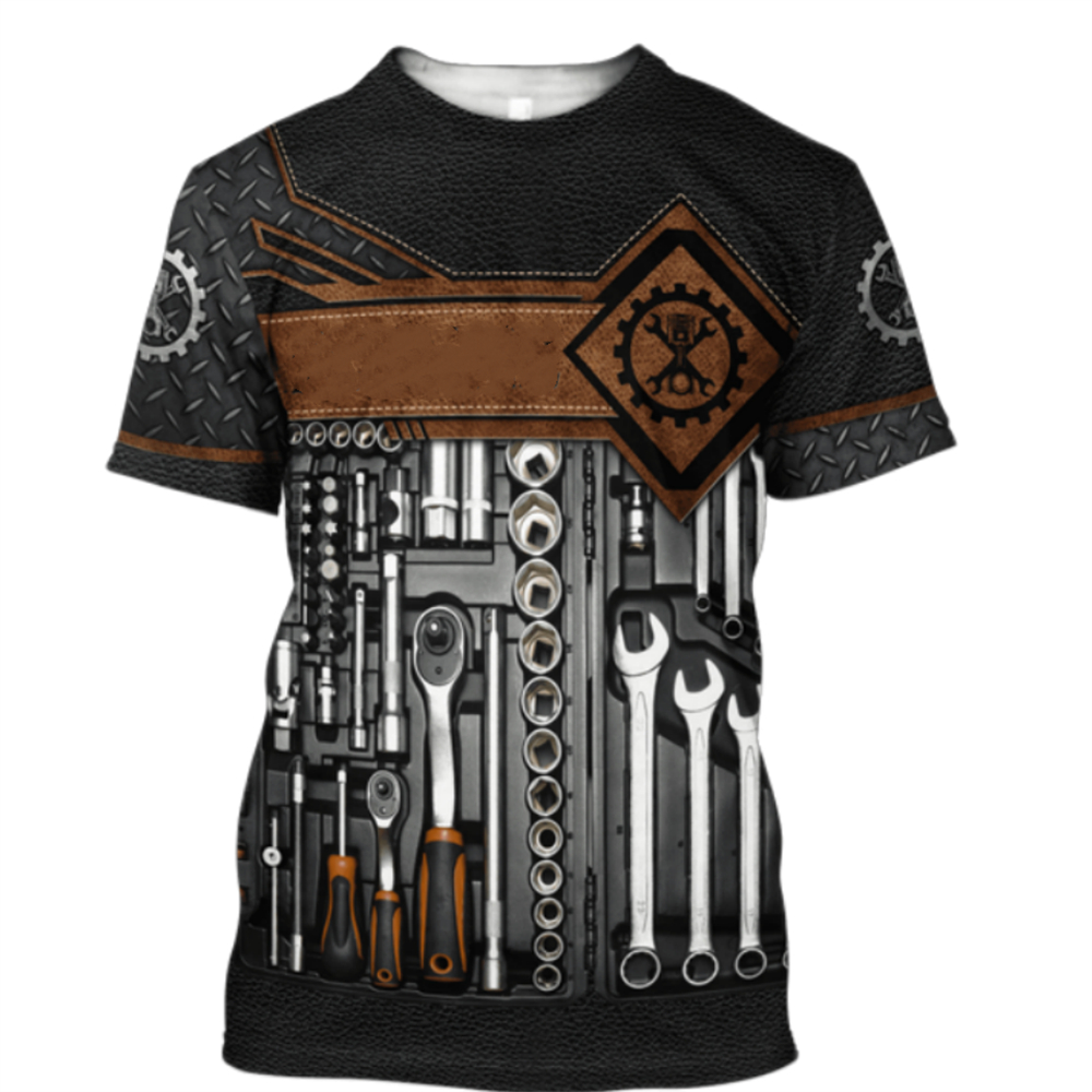 Vintage T-Shirt Mechanic 3D Pr - مراجعة Summer Clothing Names وسعره