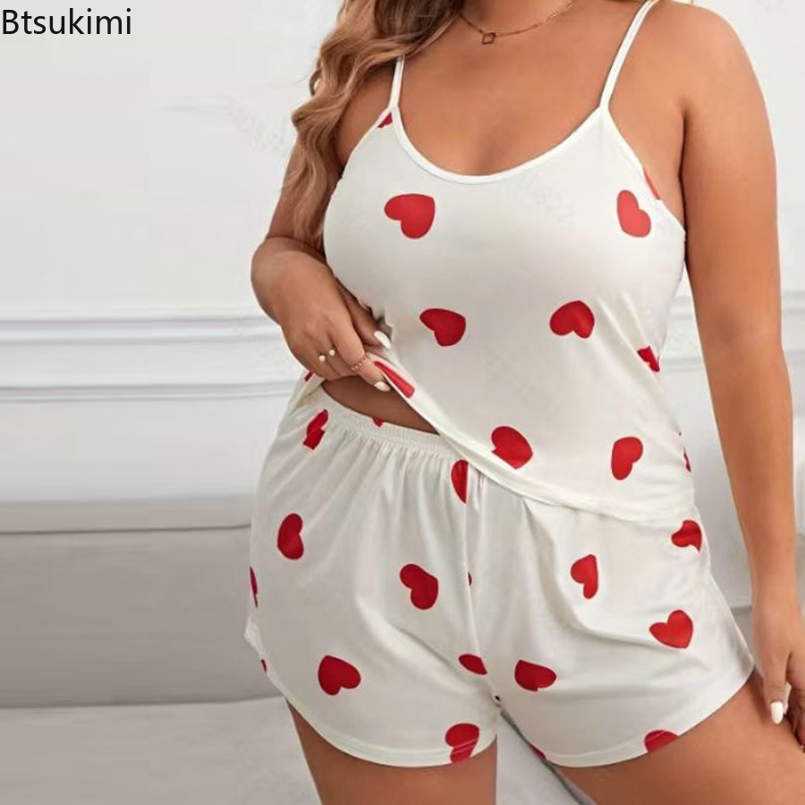 2026 Summer Women's Heart Prin - مراجعة Xl Summer Clothing وسعره
