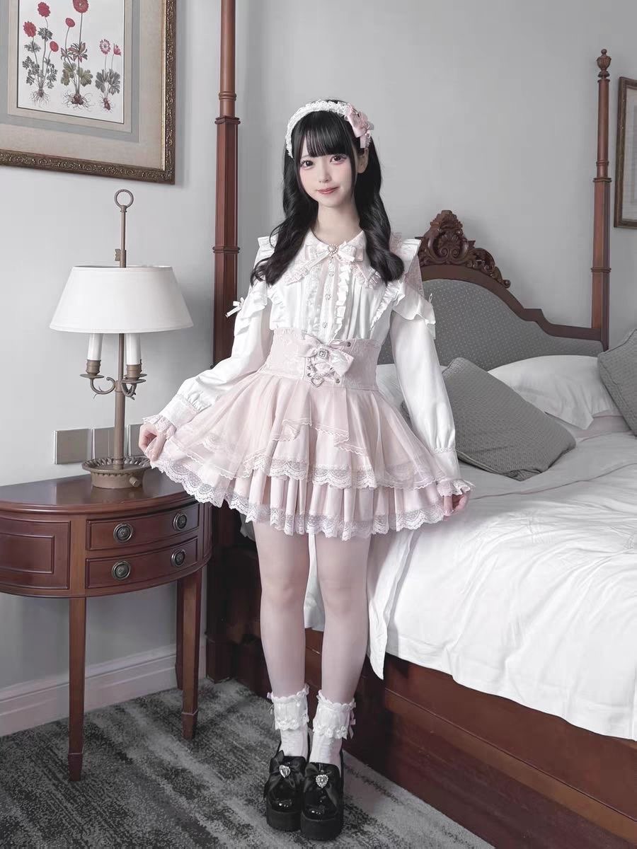 Harajuku Kawaii Skirt Sets Wom - مراجعة Off Shoulder Blouse وسعره