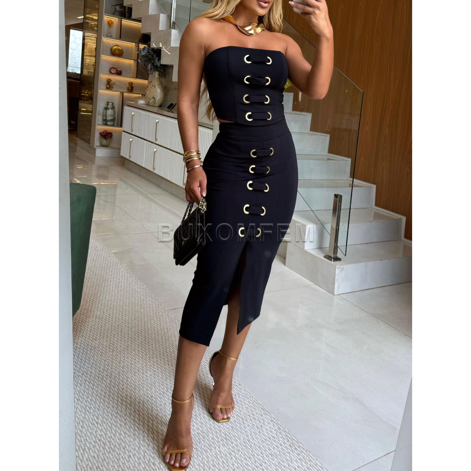 Ladies Wrapped Hip Slit Long S - مراجعة Summer Clothing Wraps وسعره