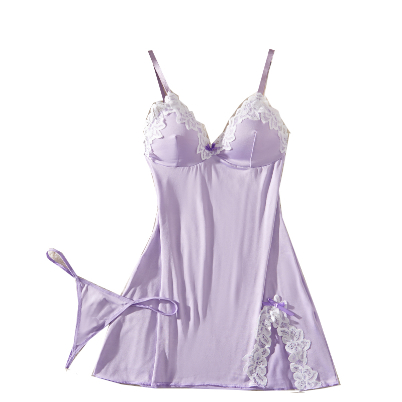 Light Purple Deep V Women Nigh - مراجعة Summer Light Clothing وسعره
