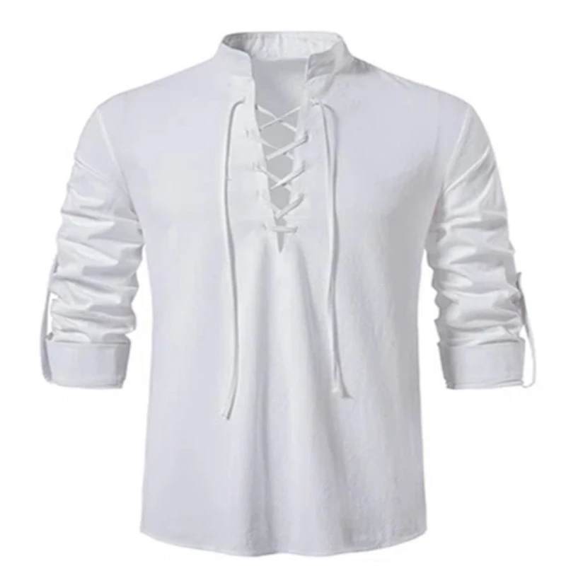 2023 New Men's V-neck shirt T- - مراجعة Summer Viking Clothing وسعره