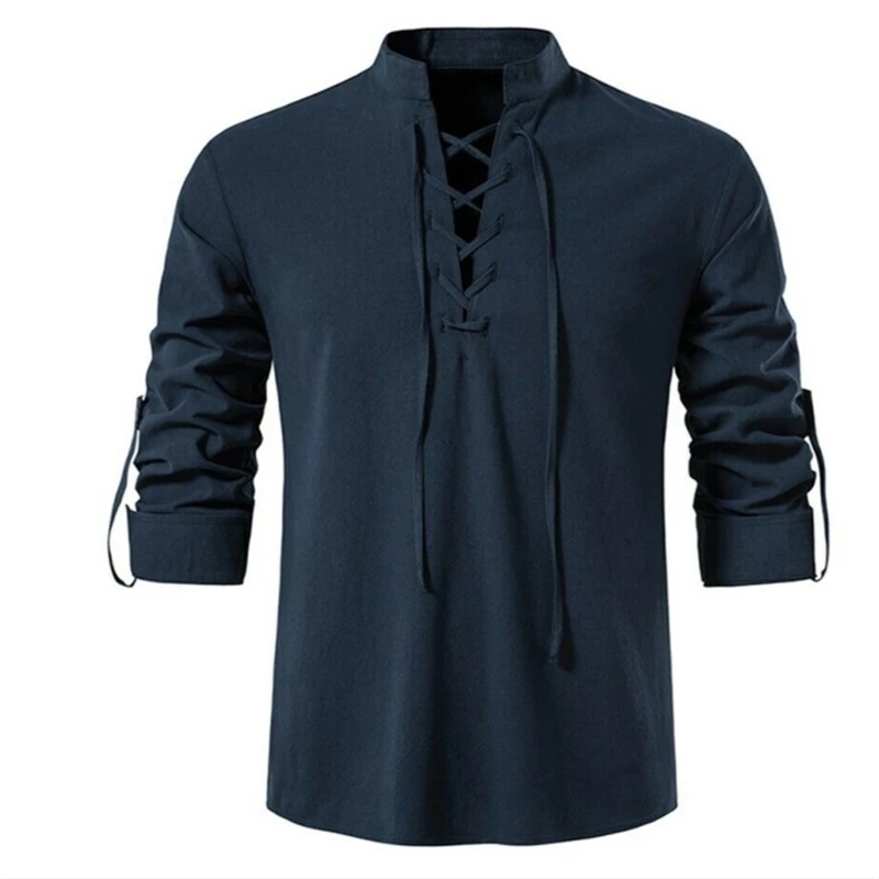 2023 New Men's V-neck shirt T- - مراجعة Summer Viking Clothing وسعره
