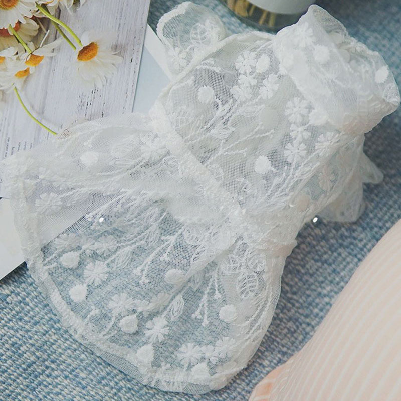 White Lace Princess Dog Weedin - مراجعة Xl Summer Clothing وسعره