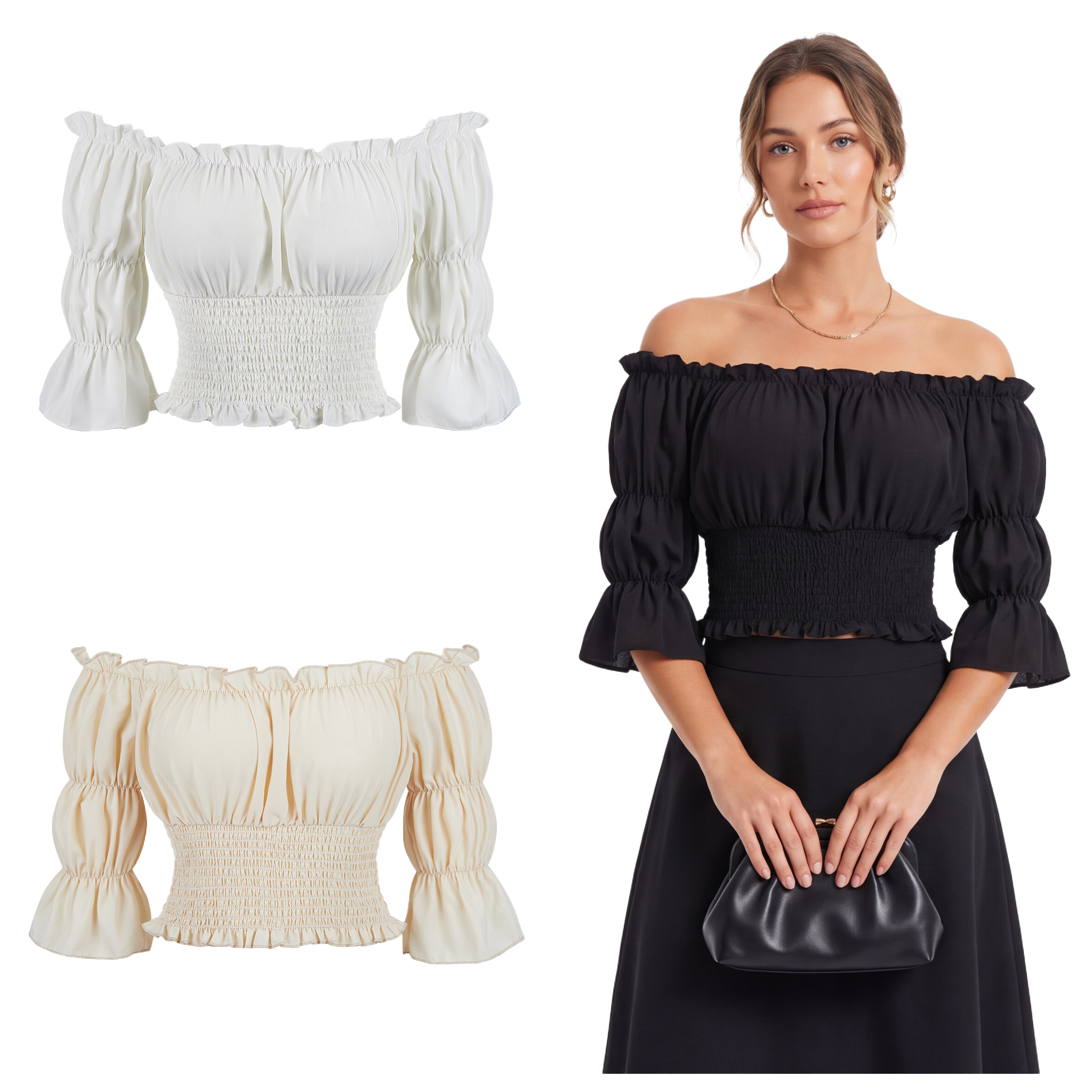 Renaissance Blouse Women Top w - مراجعة Off Shoulder Blouse وسعره