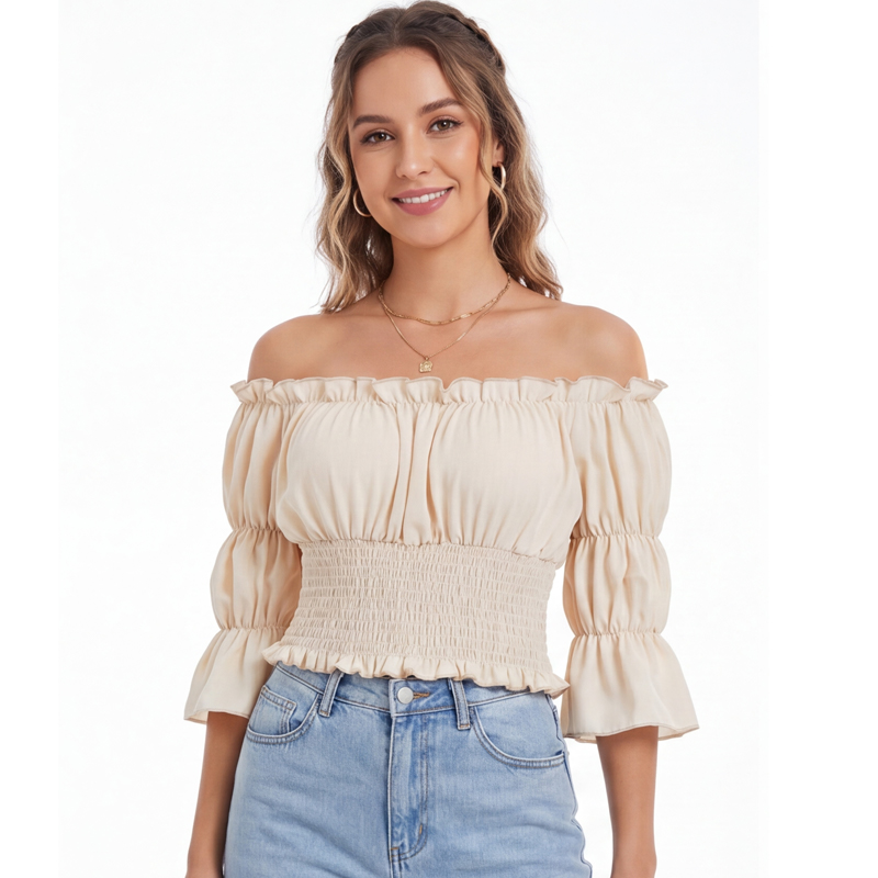 Renaissance Blouse Women Top w - مراجعة Off Shoulder Blouse وسعره
