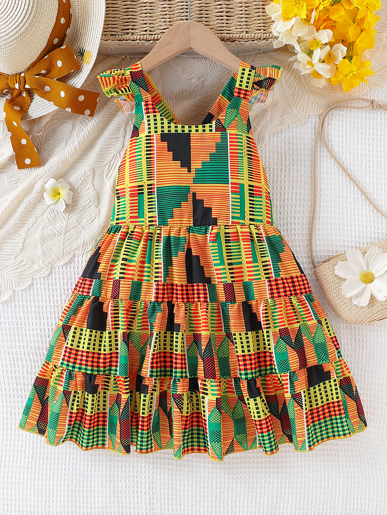 Girls summer African bohemian  - مراجعة Summer Clothing Vacation وسعره