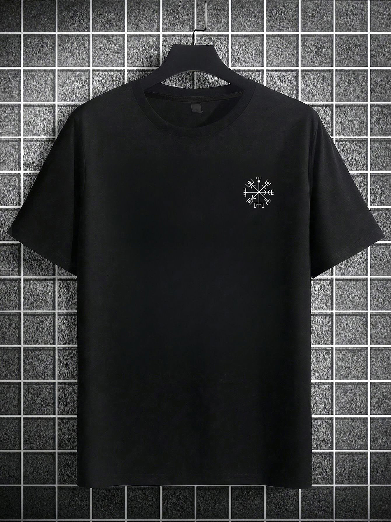 Viking Norse Rune Compass Prin - مراجعة Summer Viking Clothing وسعره