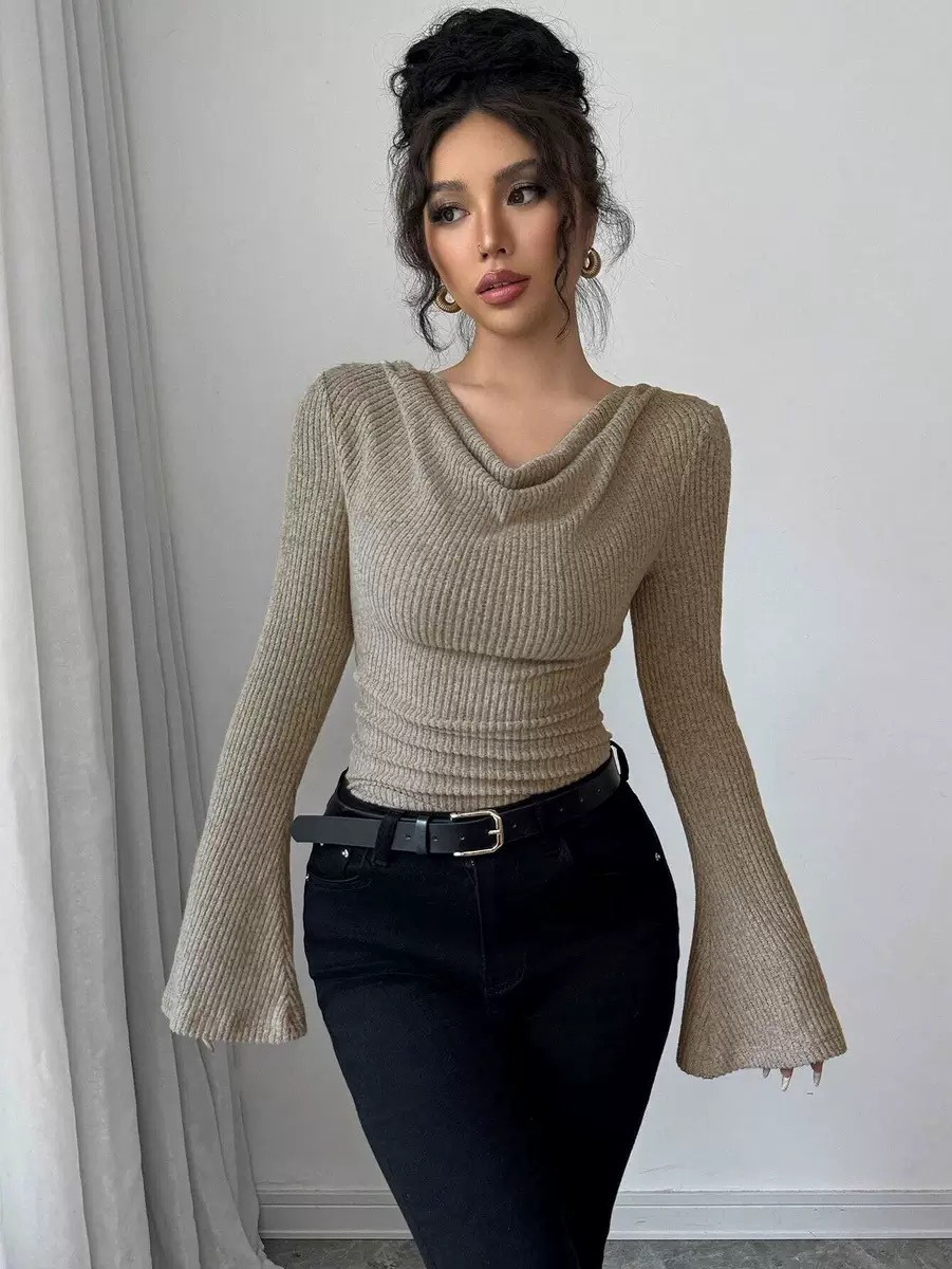 Women Blouse Off Shoulder Cowl - مراجعة Off Shoulder Blouse وسعره