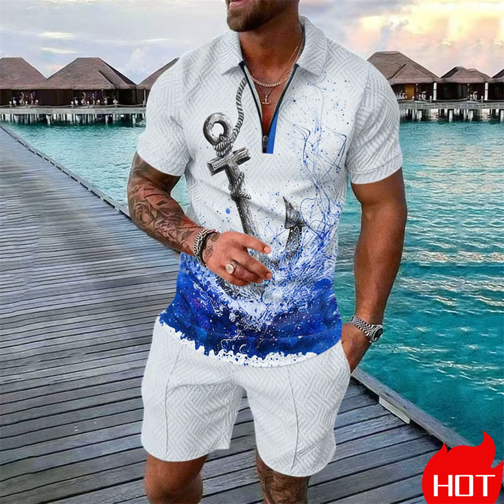 Summer man polo shirt set Vint - مراجعة Summer Clothing Vacation وسعره